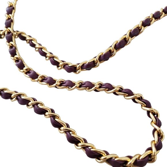 Miss Mak Montreal Pink Patent Leather Croc Embossed Clutch Chain Strap - Picture 6 of 9